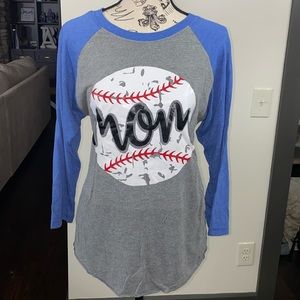 3/4 Sleeve Baseball Mom T-shirt